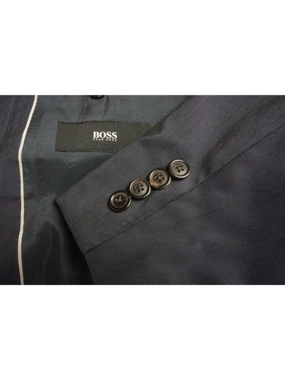 Hugo Boss The Jam/Sharp Blue Pindot Wool Blend 2 Pc Suit Jacket Pants Sz 38R